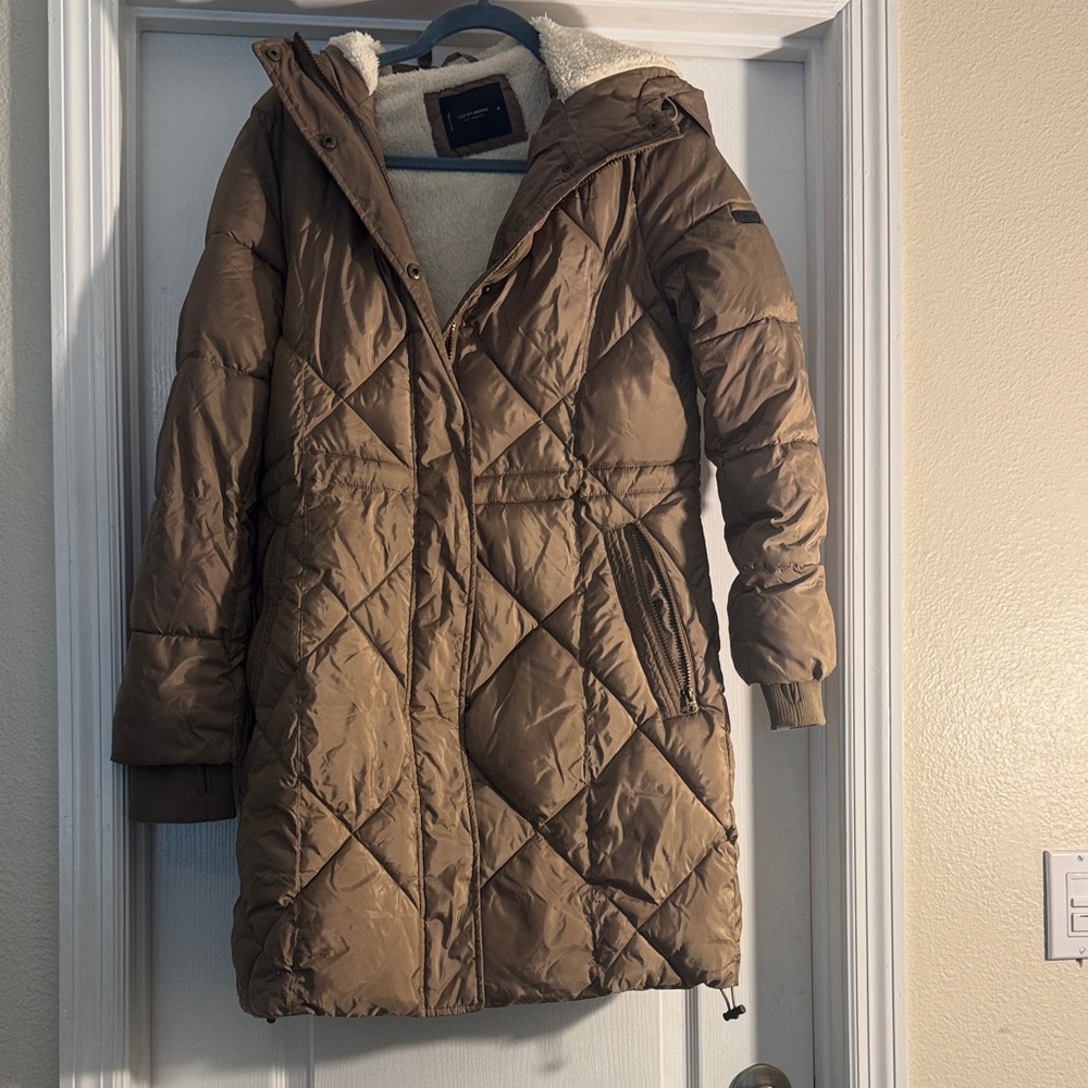 Lucky Brand Brown Puffer Jacket